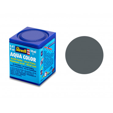 TINTA ACRÍLICA AQUA COLOR SOLÚVEL EM ÁGUA CINZA POEIRENTO FOSCO 18ML 77 REVELL REV 36177